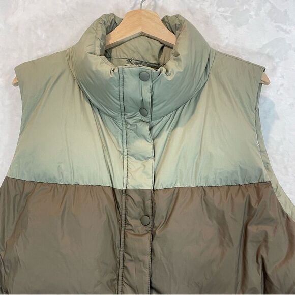 Prana Vest Puffer Contrast 2 Tone Insulated Snap Outdoor Hellebore XL - Picture 4 of 13